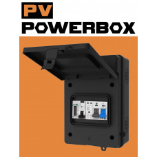 *PV POWERBOX - IP65 Black Metal Solar / EV Consumer Unit with Import/Export Meter, RCBO and SPD